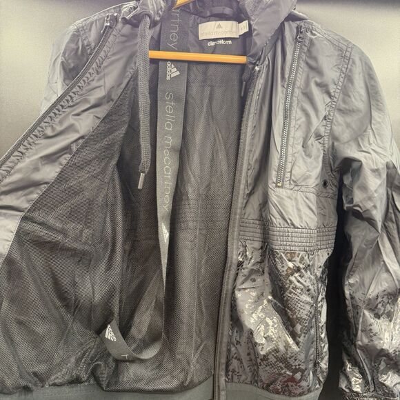 Adidas by Stella McCartney Running Windbreaker Black Jacket Coat Women XS Clima - Picture 4 of 11